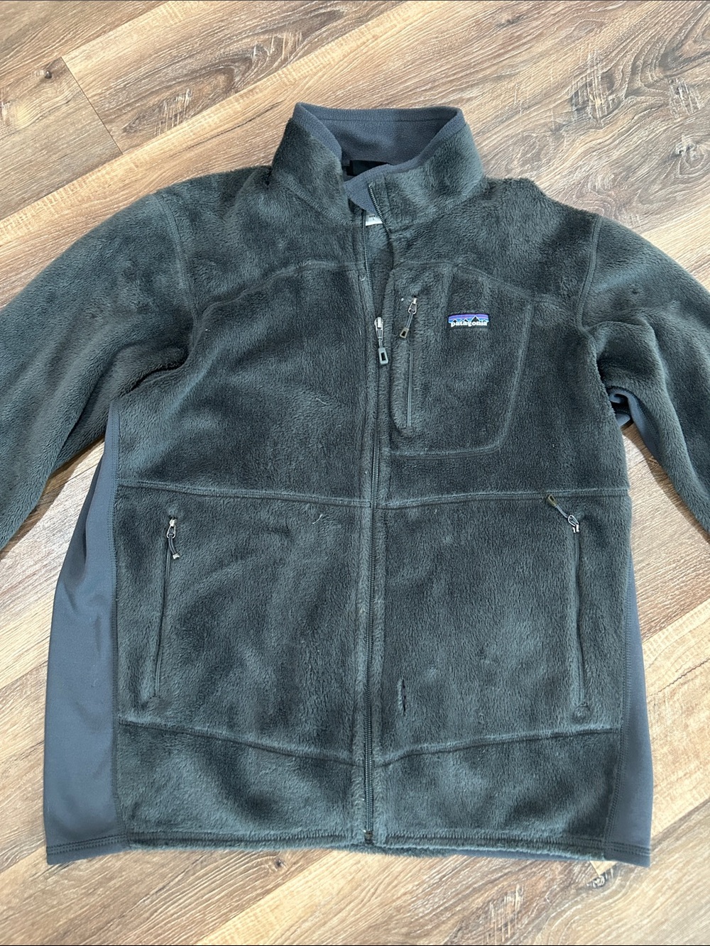 Patagonia Mens Gray Fleece Full Zip Up Jacket Fall Winter Spring Size L